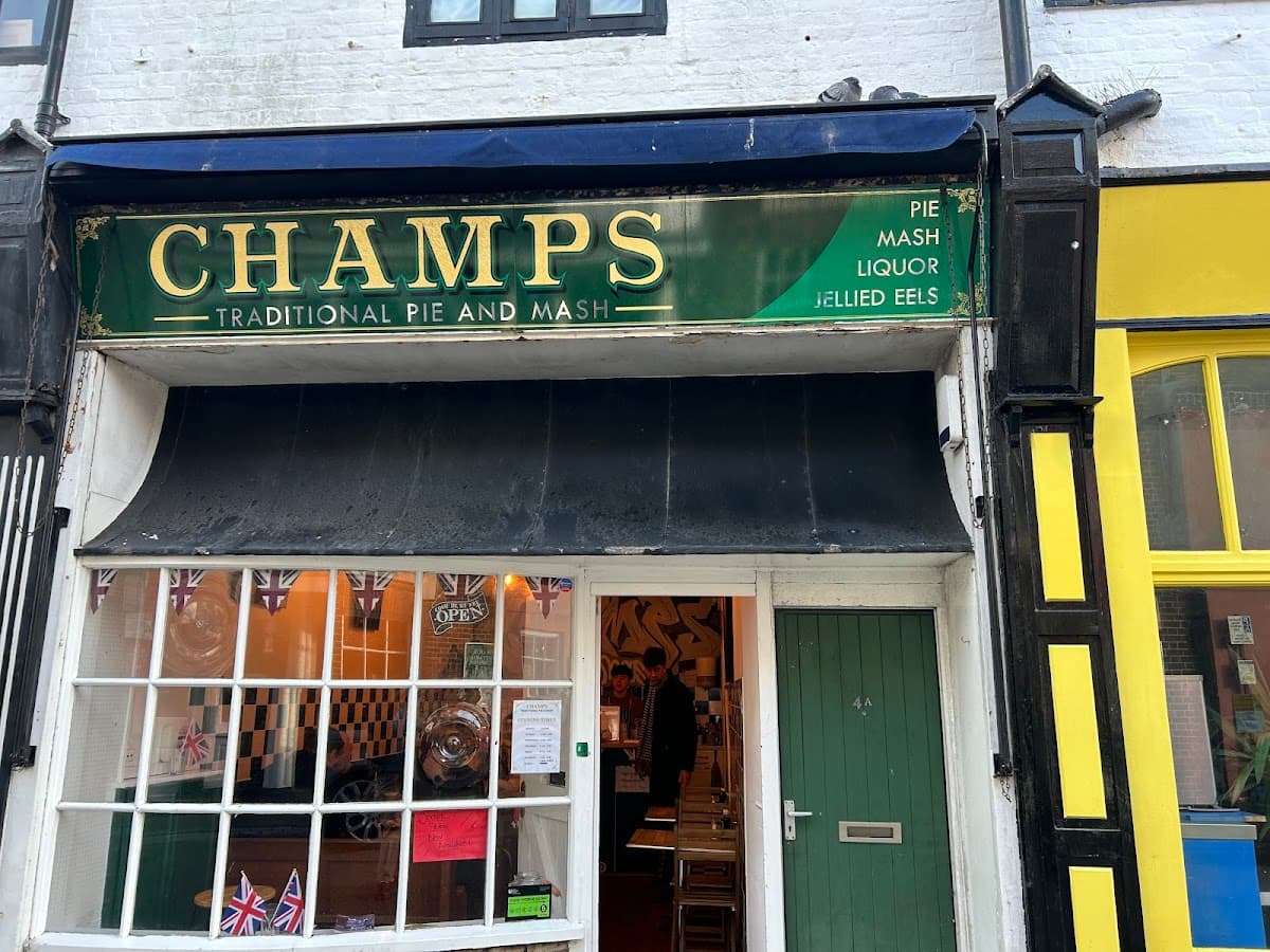 Champs traditional pie and mash