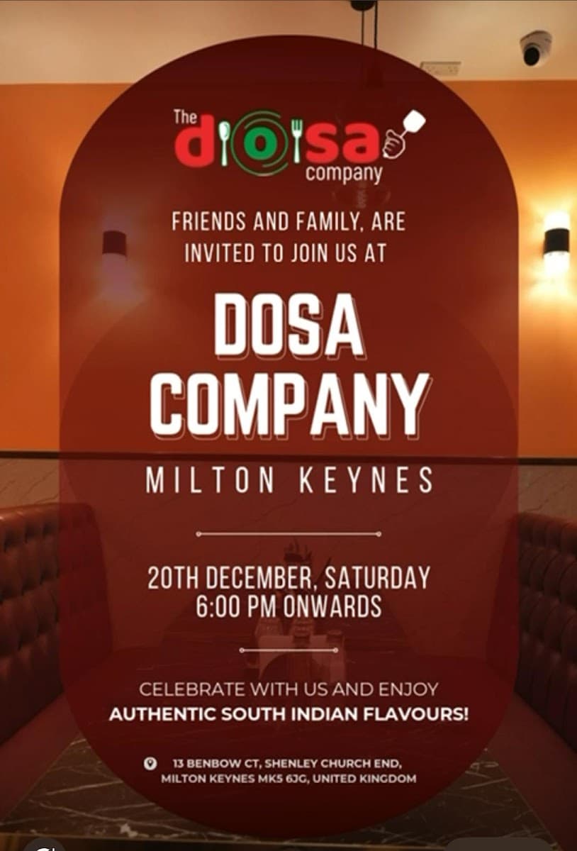 The DOSA Company - Pure Vegetarian Restaurant Milton Keynes